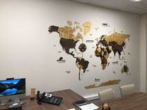 Настенная карта России и Мира в офис
