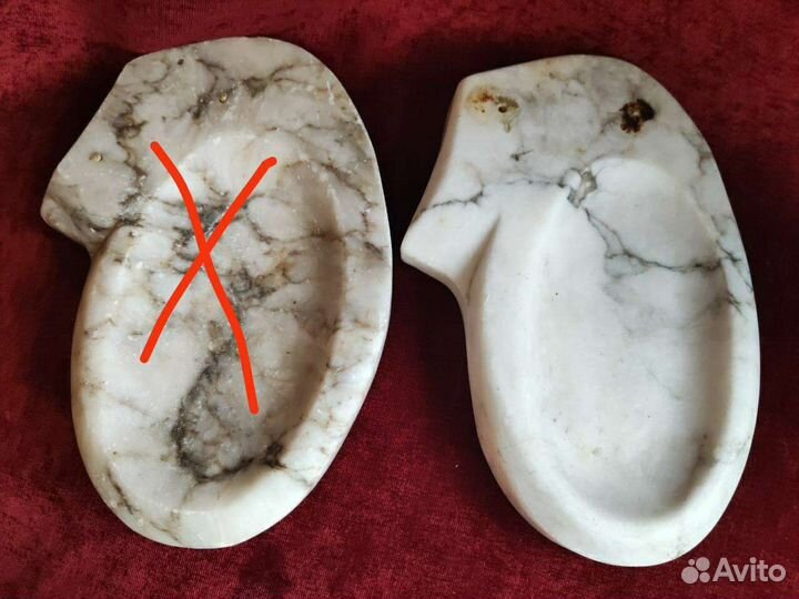 Пепельница мраморная СССР, мраморные фигурки