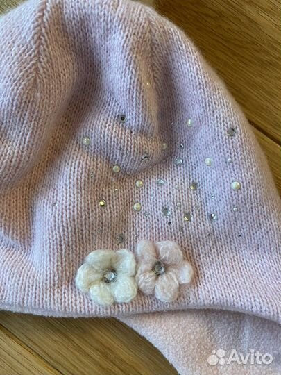 Шапка зимняя шерстяная для девочки 48 50 Германия