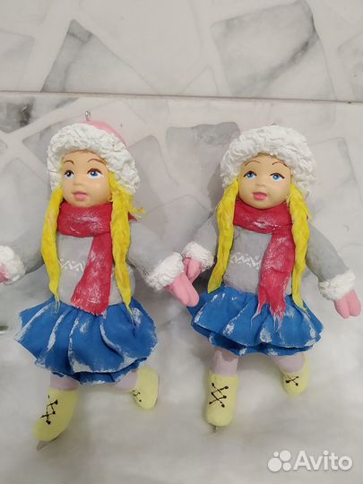 Ватные елочные игрушки