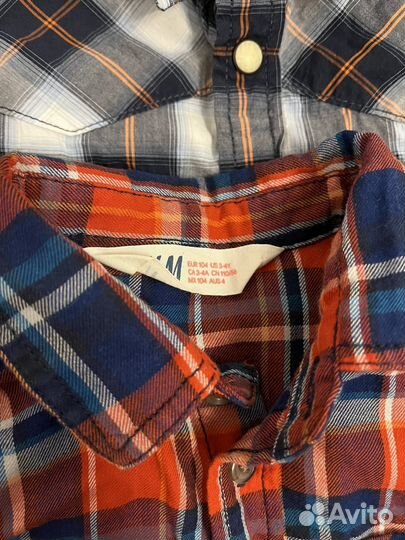 Рубашки h&m 104 для мальчика