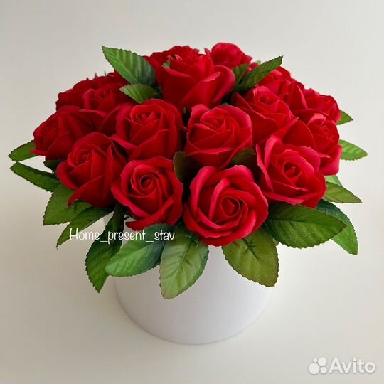 Мыльные цветы в коробке