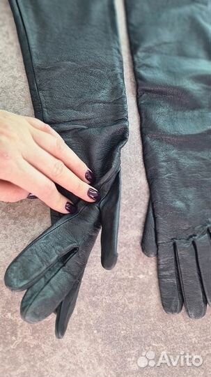 Перчатки женские кожаные размер 7