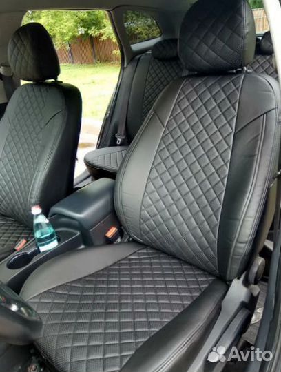 Чехлы Автопилот из экокожи ромб