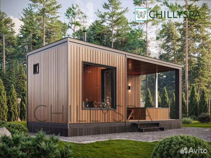 Баня в современном стиле с гарантией