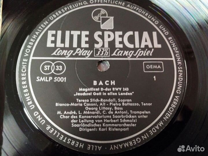 Teresa Stich-Randall Bach Бах винил Германия