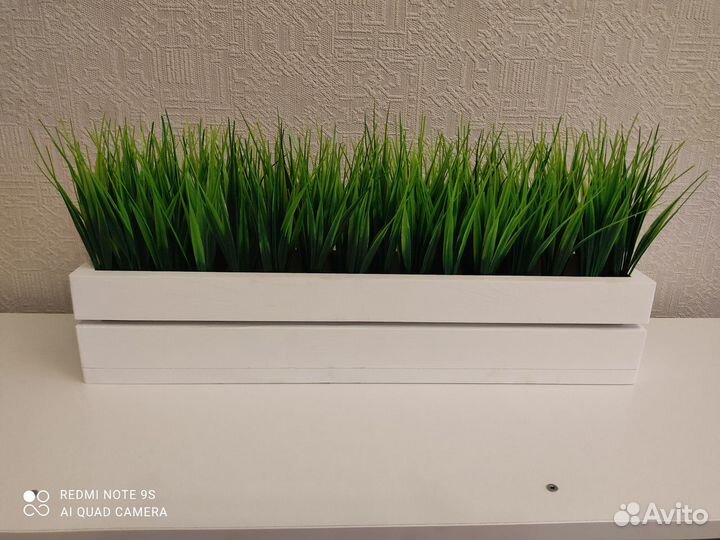 Искусственная травка осока в ящиках