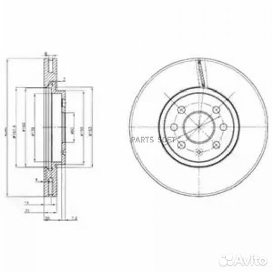 Delphi BG3989 BG3989 диск тормозной передний\ Opel