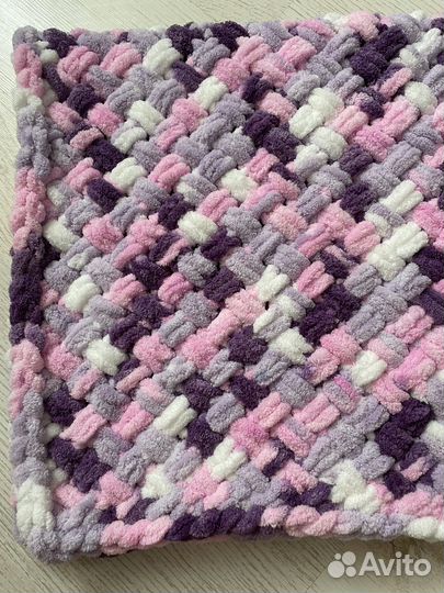 Вязаный детский плед