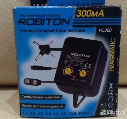 Блок питания Robiton PC300 1.5-12V 300mA