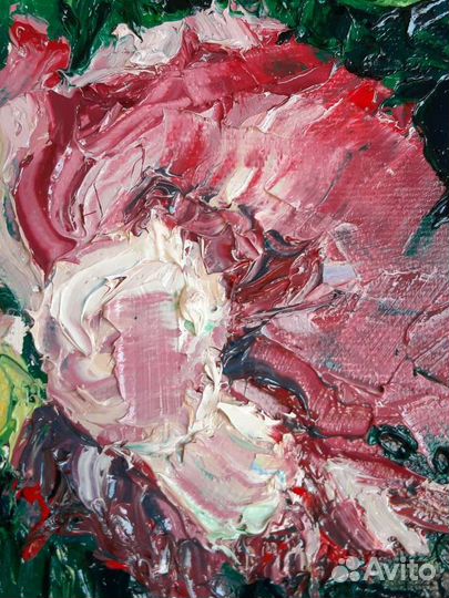 Картина маслом на холсте цветы розы