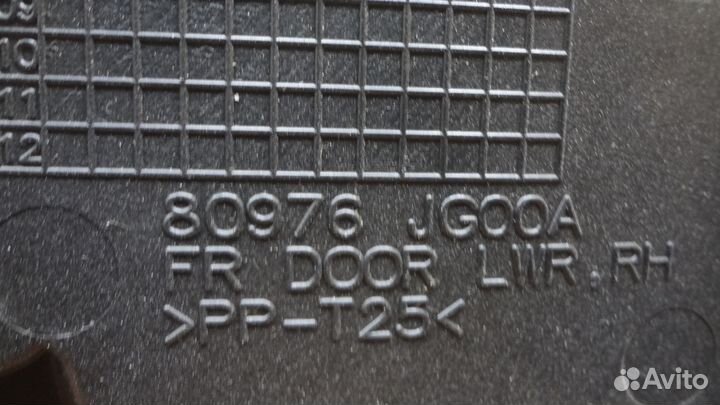 X-trail T31 2007 - 2014 - Обивка двери правой