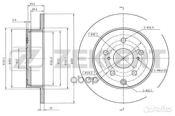 Диск торм. зад. Toyota RAV4 (A30 A40) 05- bs-5