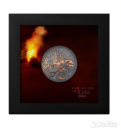 Монета Synapsida Эволюция жизни Монголия 2022 год