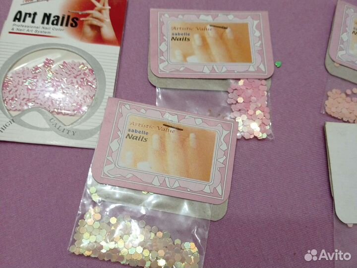 Блестки, украшения для ногтей