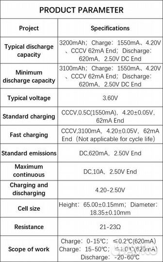 Аккумуляторы EVE Li-ion INR18650/33V высокотоковые