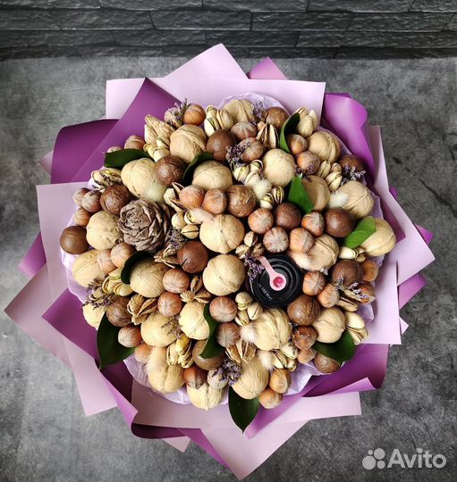 Съедобные букеты, букеты из орехов и сухофруктов