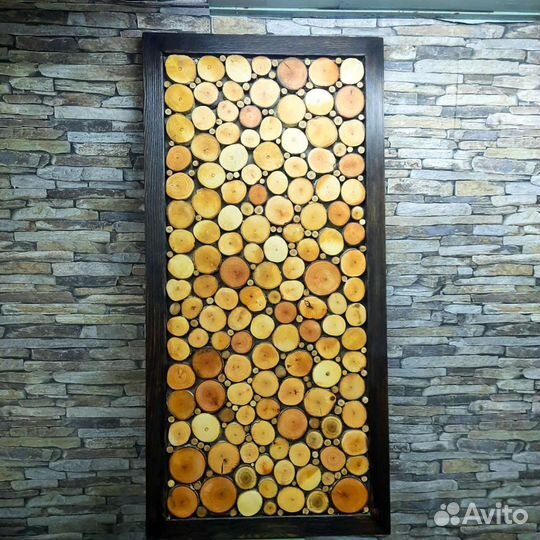Панно из спилов дерева. Декор