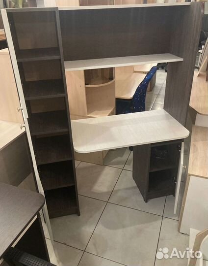 Стол письменный Омега-2 ясень анкор темн/светлый