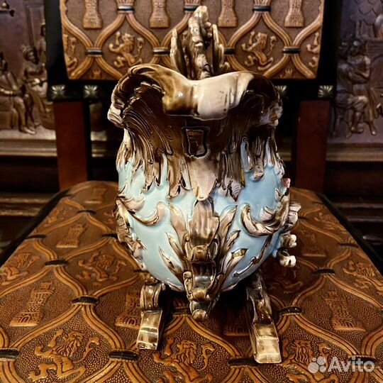 Майолика «Драконьи сани» R.M.Krause - 1880г