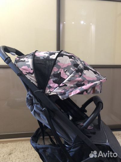 Коляска babalo 2021 серая камуфляж с сумкой