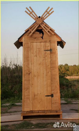 Дачный туалет деревянный PRO877