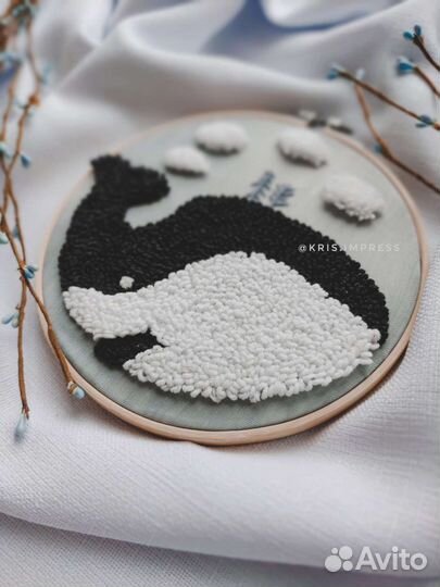 Детское панно в технике ковровая вышивка