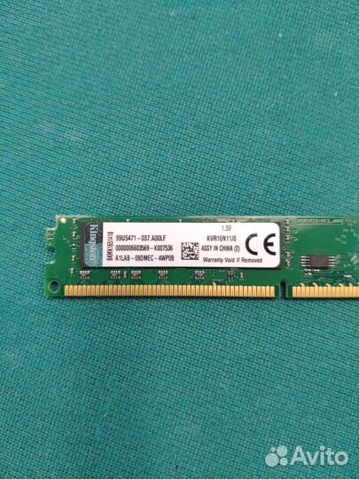 Оперативная память DDR3 Kingston KVR16N11/8 8Gb