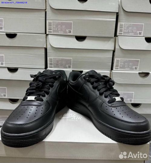 Кроссовки Nike air force 1 black Осень