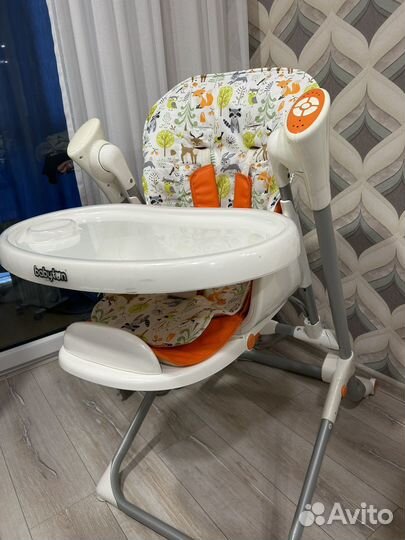 Стул для кормления-кресло качалка для ребенка 2в1