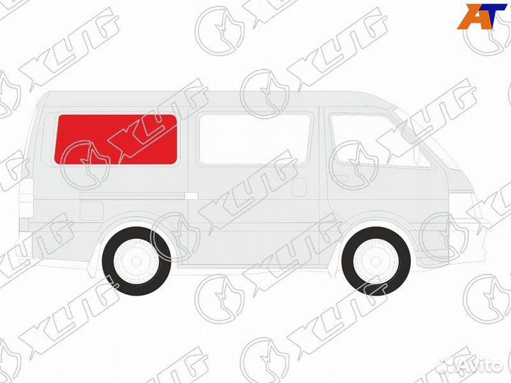 Боковое стекло кузова задн прав VW Transporter T5