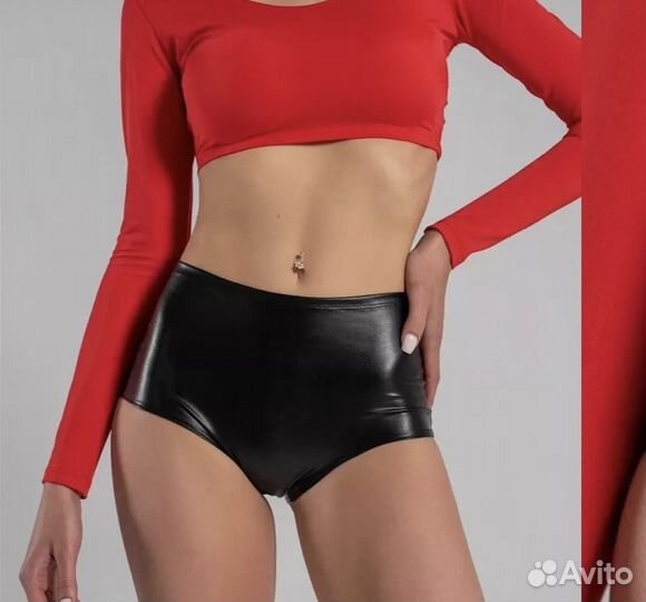 Шорты из эко кожи