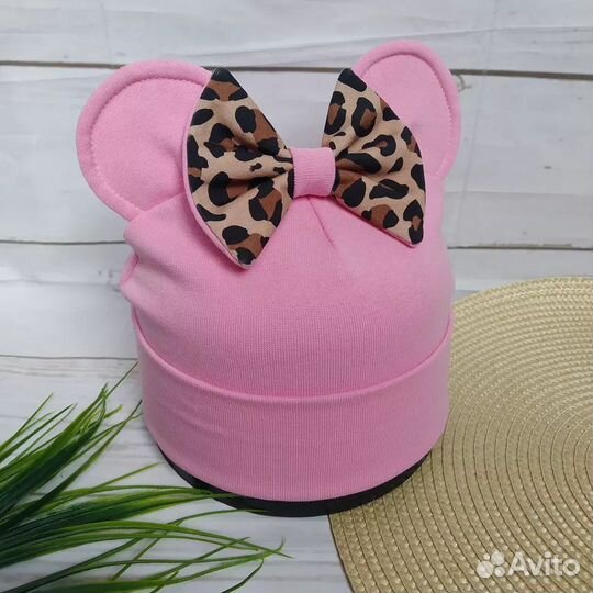 Шапка с ушами новая осень/весна