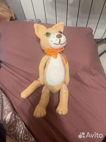 Кот игрушка вязанная