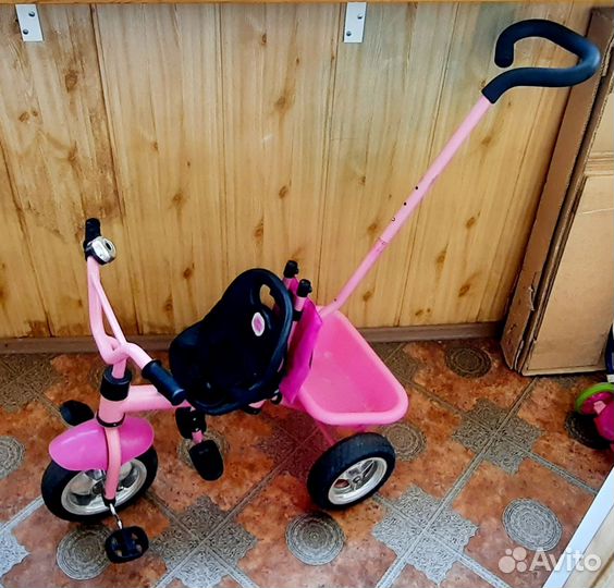 Детский велосипед с родительской ручкой