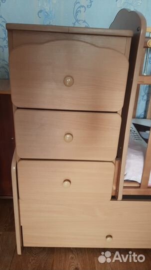 Детская кроватка трансформер с маятником