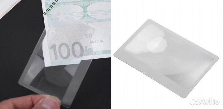 Лупа плоская в форме кредитной карты