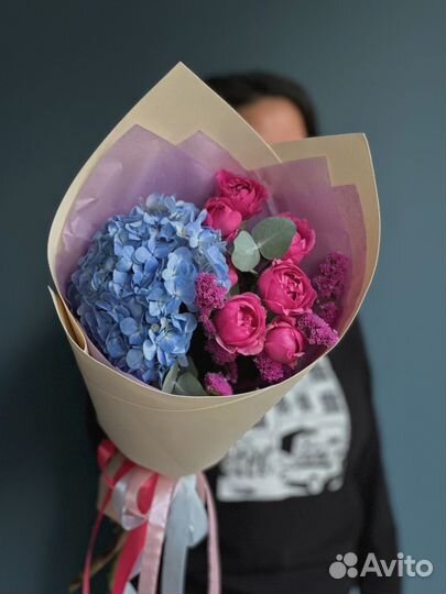 Гортензия и пионовидные розы