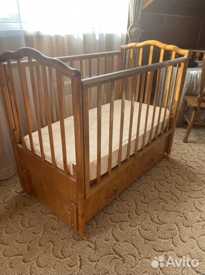 Детская кроватка красная звезда 120*60