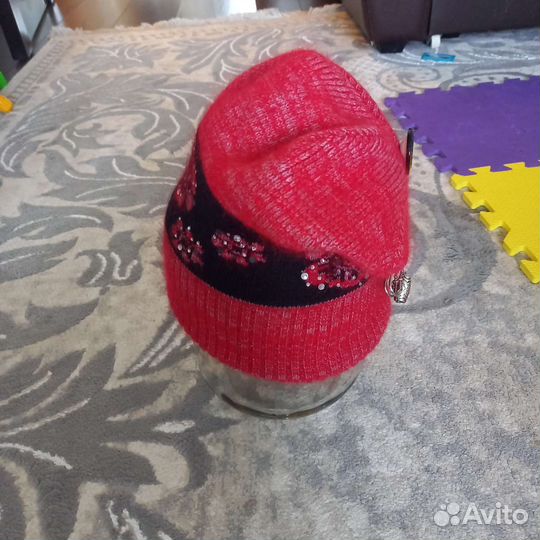 Шапка женская зимняя, вязанная
