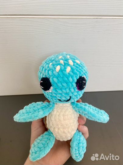 Черепашка из плюшевой пряжи