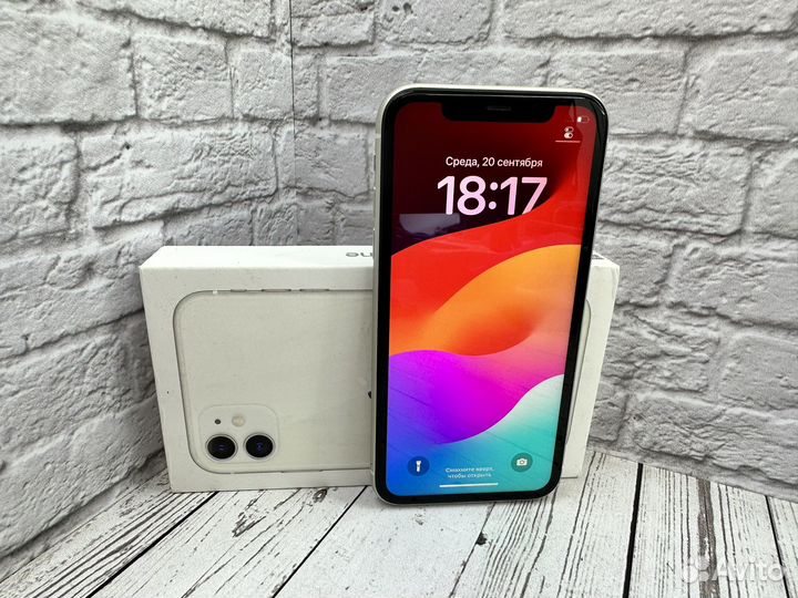 Apple iPhone 11 64gb white идеал 98Акб