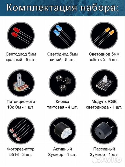 Набор Arduino Uno R3 / ардуино / комплект /датчики