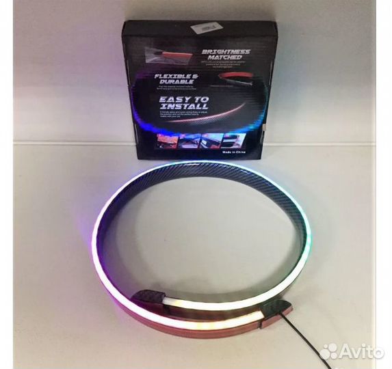 Лип спойлер задний универсальный LED Новый