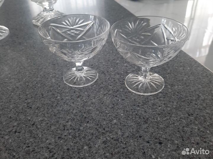 Хрусталь креманки, конфетница, ваза