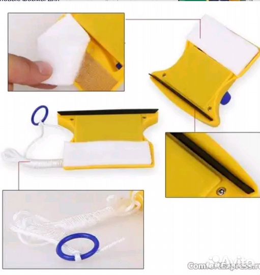 Магнитная щётка для мытья окон. Новая