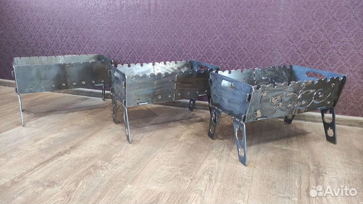 Мангалы новые 4мм, разборные, разные