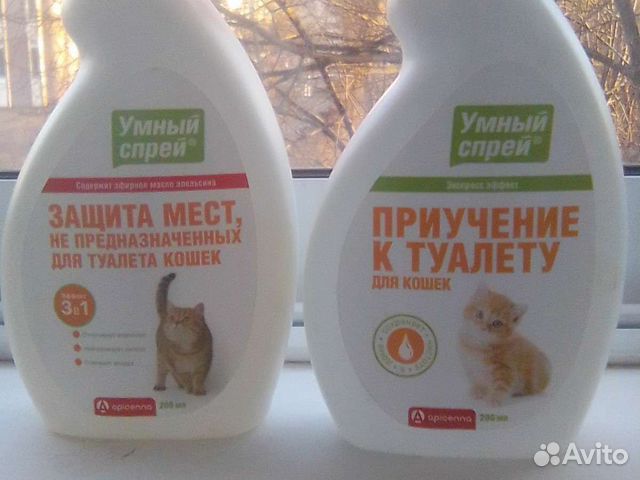 Спреи приучение кошки к туалету