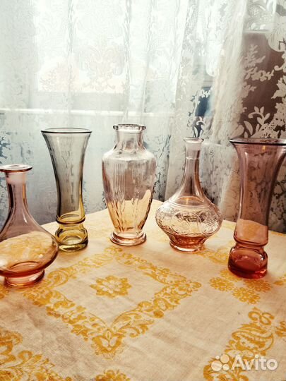 Вазы, графины, стаканы стекло СССР