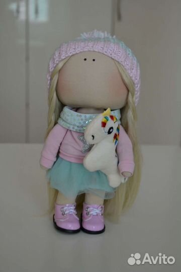 Кукла тильда Единорог